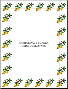 Graphic page border using the 2Bells image